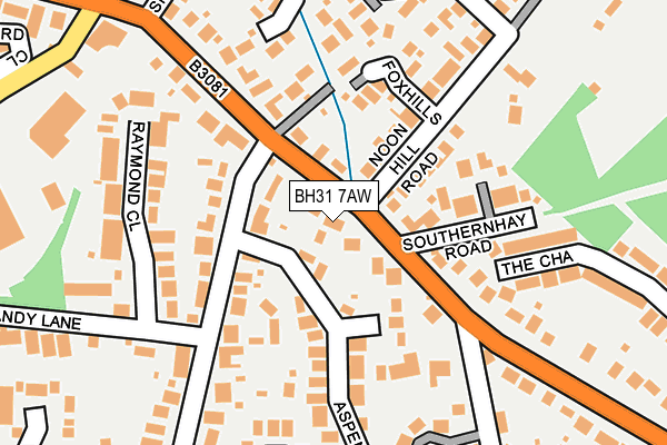 BH31 7AW map - OS OpenMap – Local (Ordnance Survey)