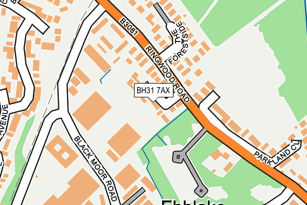 BH31 7AX map - OS OpenMap – Local (Ordnance Survey)