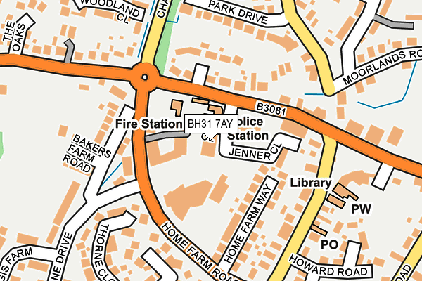 BH31 7AY map - OS OpenMap – Local (Ordnance Survey)