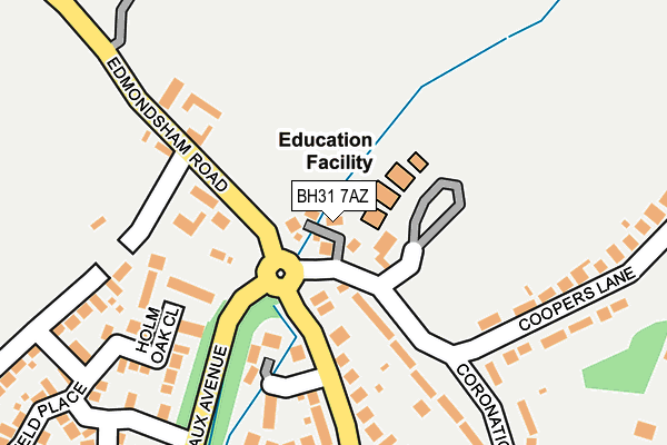 BH31 7AZ map - OS OpenMap – Local (Ordnance Survey)