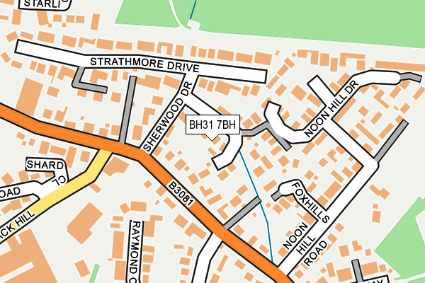 BH31 7BH map - OS OpenMap – Local (Ordnance Survey)