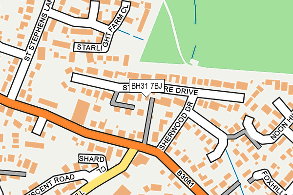 BH31 7BJ map - OS OpenMap – Local (Ordnance Survey)