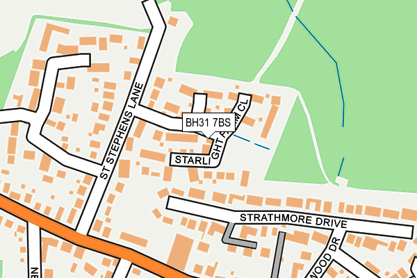 BH31 7BS map - OS OpenMap – Local (Ordnance Survey)