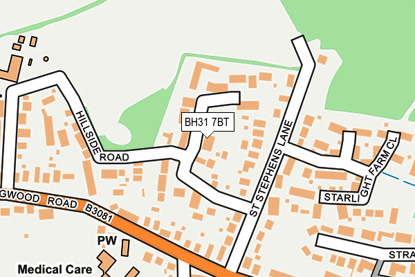 BH31 7BT map - OS OpenMap – Local (Ordnance Survey)