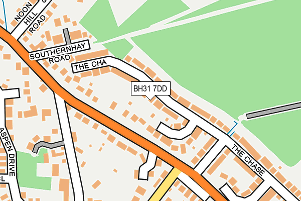 BH31 7DD map - OS OpenMap – Local (Ordnance Survey)