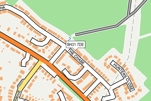 BH31 7DE map - OS OpenMap – Local (Ordnance Survey)
