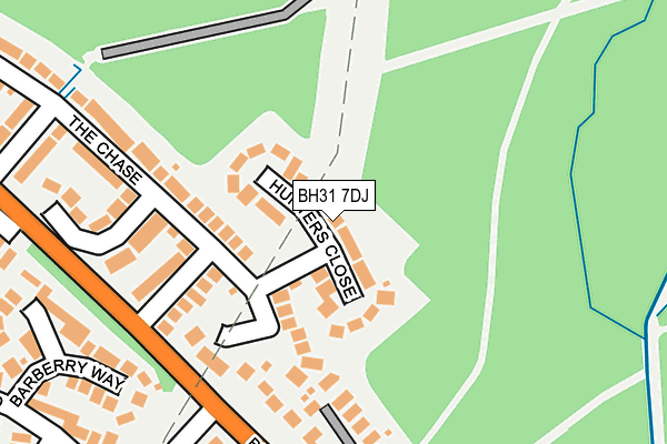 BH31 7DJ map - OS OpenMap – Local (Ordnance Survey)