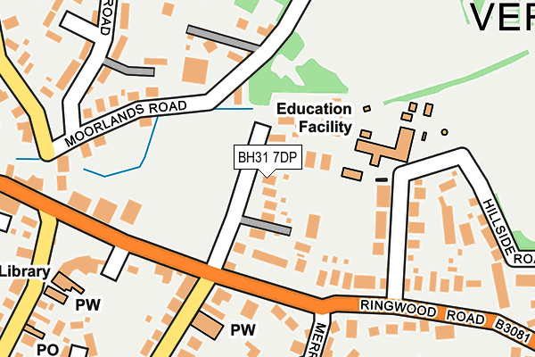 BH31 7DP map - OS OpenMap – Local (Ordnance Survey)