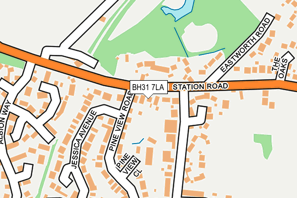 BH31 7LA map - OS OpenMap – Local (Ordnance Survey)