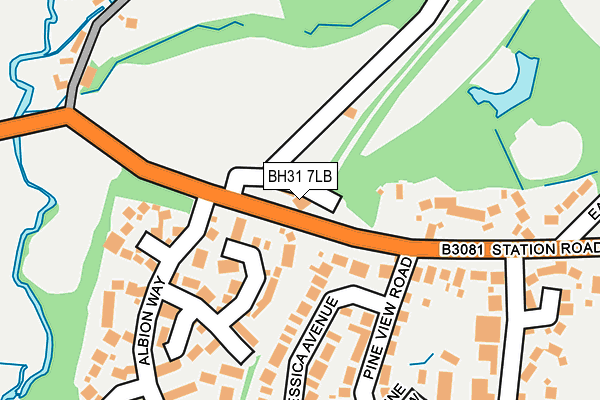 BH31 7LB map - OS OpenMap – Local (Ordnance Survey)