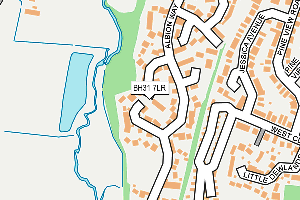 BH31 7LR map - OS OpenMap – Local (Ordnance Survey)