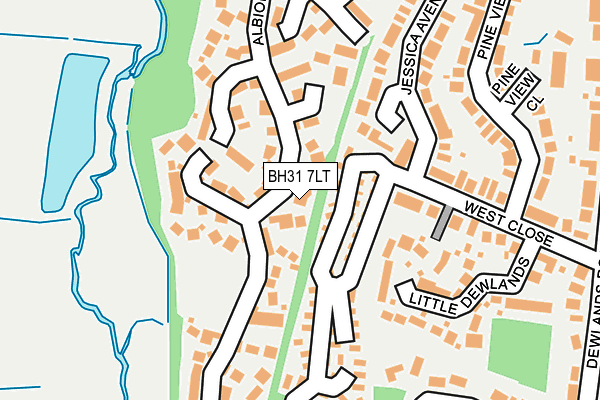 BH31 7LT map - OS OpenMap – Local (Ordnance Survey)