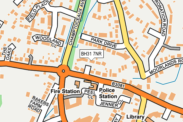 BH31 7NR map - OS OpenMap – Local (Ordnance Survey)