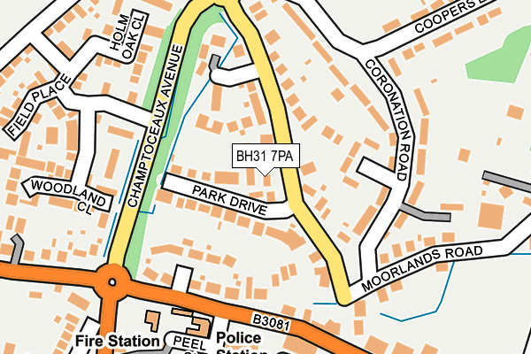 BH31 7PA map - OS OpenMap – Local (Ordnance Survey)
