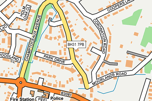 BH31 7PB map - OS OpenMap – Local (Ordnance Survey)