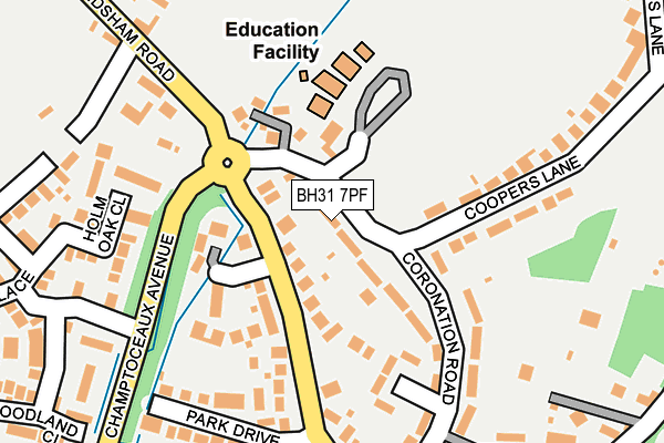BH31 7PF map - OS OpenMap – Local (Ordnance Survey)