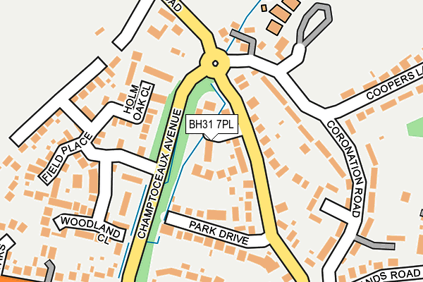 BH31 7PL map - OS OpenMap – Local (Ordnance Survey)