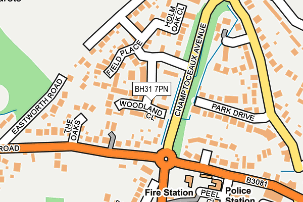 BH31 7PN map - OS OpenMap – Local (Ordnance Survey)