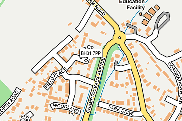 BH31 7PP map - OS OpenMap – Local (Ordnance Survey)