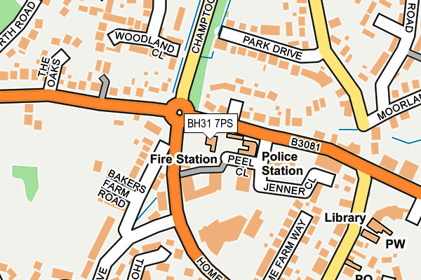 BH31 7PS map - OS OpenMap – Local (Ordnance Survey)