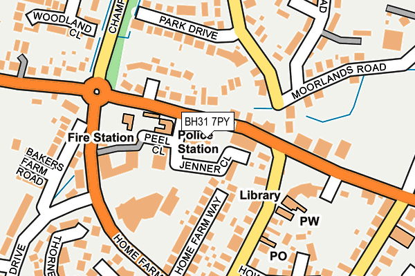 BH31 7PY map - OS OpenMap – Local (Ordnance Survey)