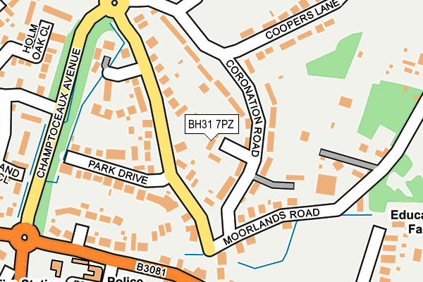 BH31 7PZ map - OS OpenMap – Local (Ordnance Survey)