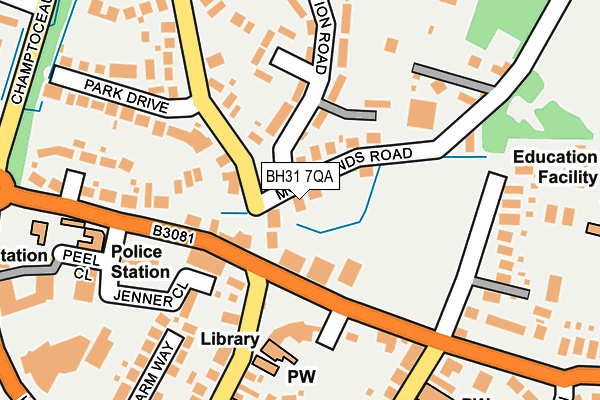 BH31 7QA map - OS OpenMap – Local (Ordnance Survey)