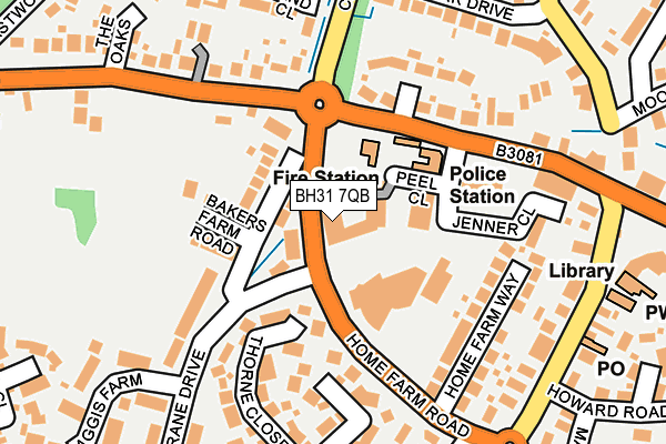 BH31 7QB map - OS OpenMap – Local (Ordnance Survey)