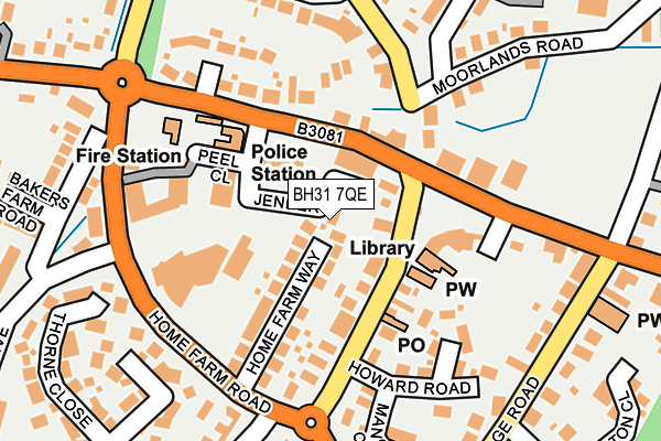 BH31 7QE map - OS OpenMap – Local (Ordnance Survey)