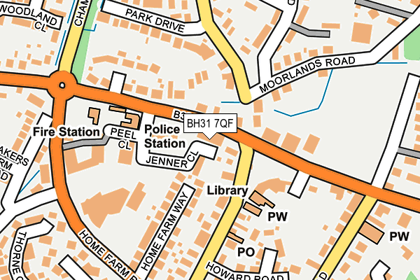 BH31 7QF map - OS OpenMap – Local (Ordnance Survey)