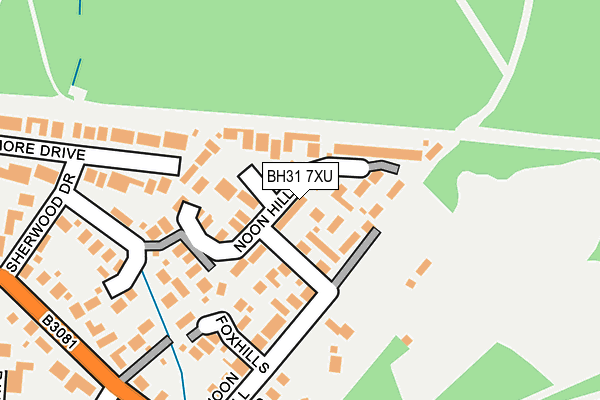 BH31 7XU map - OS OpenMap – Local (Ordnance Survey)