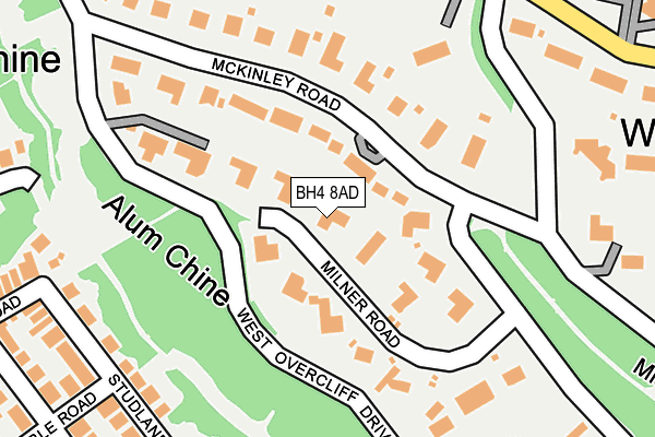 BH4 8AD map - OS OpenMap – Local (Ordnance Survey)