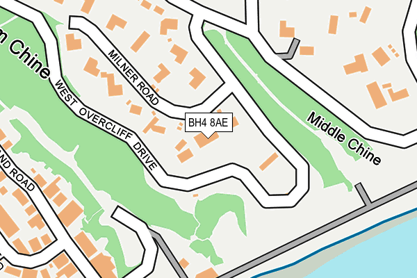 BH4 8AE map - OS OpenMap – Local (Ordnance Survey)