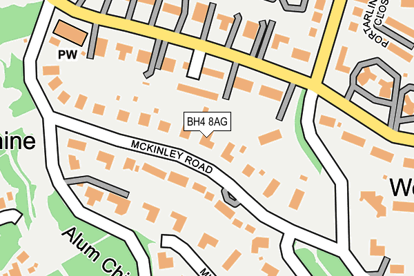 BH4 8AG map - OS OpenMap – Local (Ordnance Survey)
