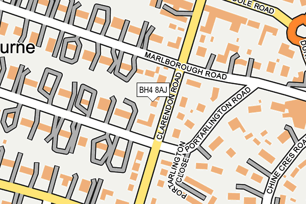 BH4 8AJ map - OS OpenMap – Local (Ordnance Survey)