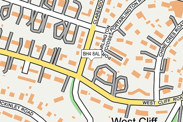 BH4 8AL map - OS OpenMap – Local (Ordnance Survey)
