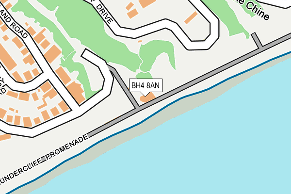 BH4 8AN map - OS OpenMap – Local (Ordnance Survey)