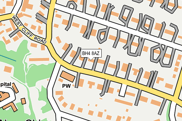 BH4 8AZ map - OS OpenMap – Local (Ordnance Survey)