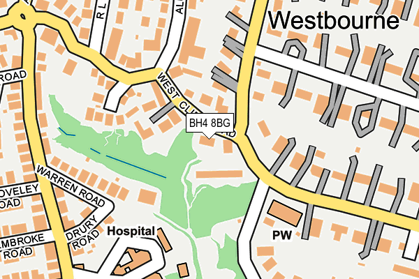 BH4 8BG map - OS OpenMap – Local (Ordnance Survey)