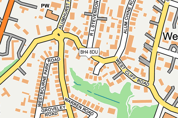 BH4 8DU map - OS OpenMap – Local (Ordnance Survey)