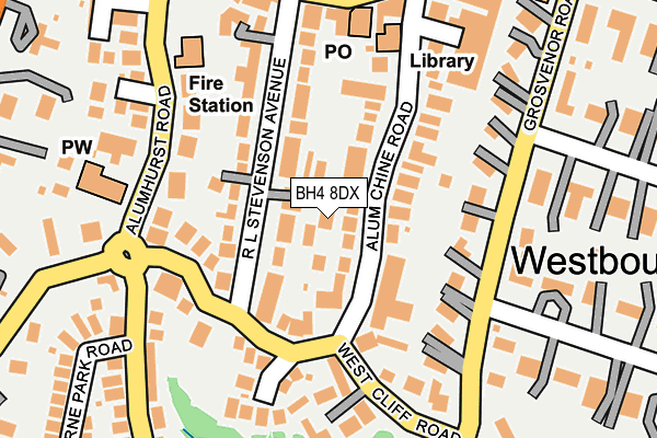 BH4 8DX map - OS OpenMap – Local (Ordnance Survey)