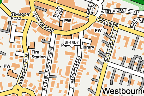 BH4 8DY map - OS OpenMap – Local (Ordnance Survey)