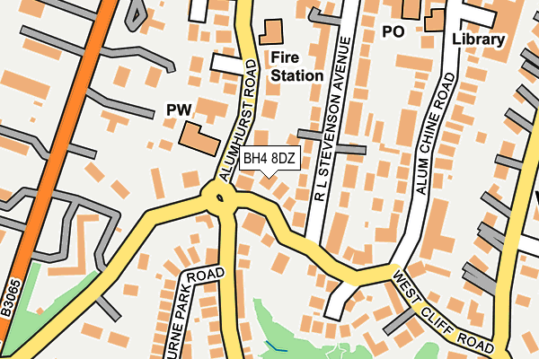 BH4 8DZ map - OS OpenMap – Local (Ordnance Survey)