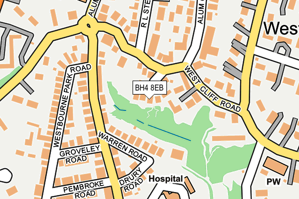 BH4 8EB map - OS OpenMap – Local (Ordnance Survey)