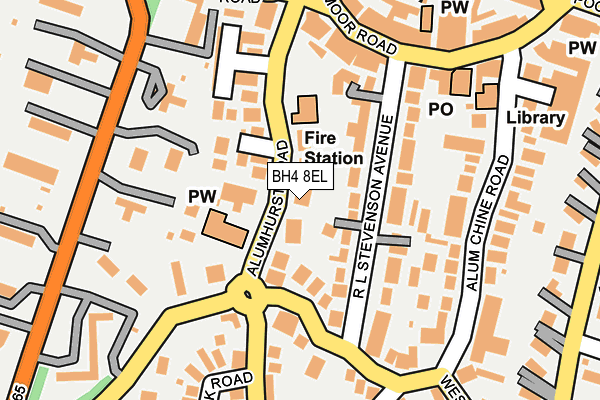 BH4 8EL map - OS OpenMap – Local (Ordnance Survey)