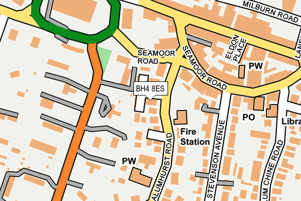 BH4 8ES map - OS OpenMap – Local (Ordnance Survey)