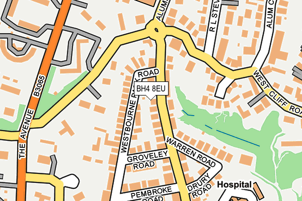 BH4 8EU map - OS OpenMap – Local (Ordnance Survey)