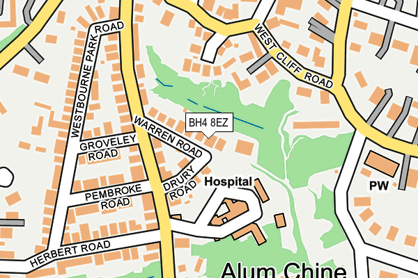 BH4 8EZ map - OS OpenMap – Local (Ordnance Survey)