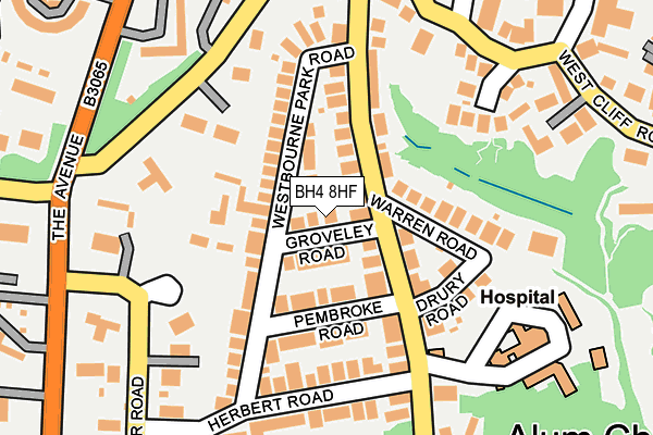 BH4 8HF map - OS OpenMap – Local (Ordnance Survey)