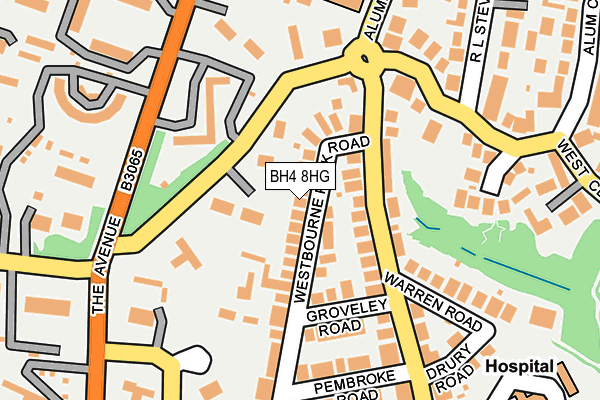 BH4 8HG map - OS OpenMap – Local (Ordnance Survey)
